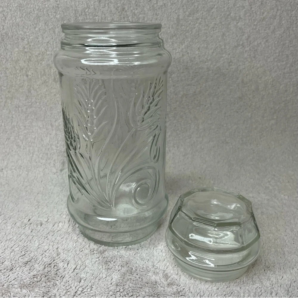 Vintage Mr Peanut Reusable Glass Jar 1982 VTG Retro 80s Kitchen Storage Collect